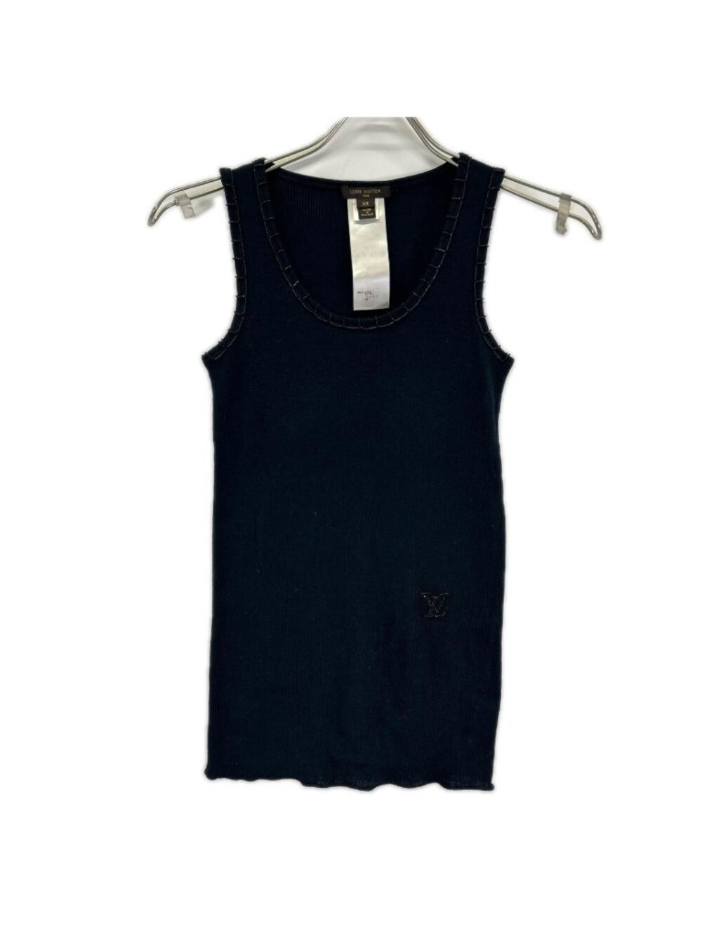 Louis Vuitton LV Beads Embroidery Navy Sleeveless Top XS